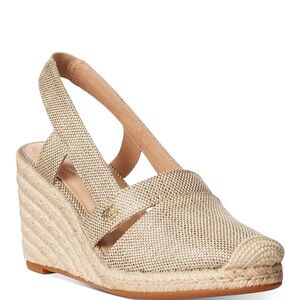 Ralph Lauren women’s Penelope espadrille sandal. Never worn